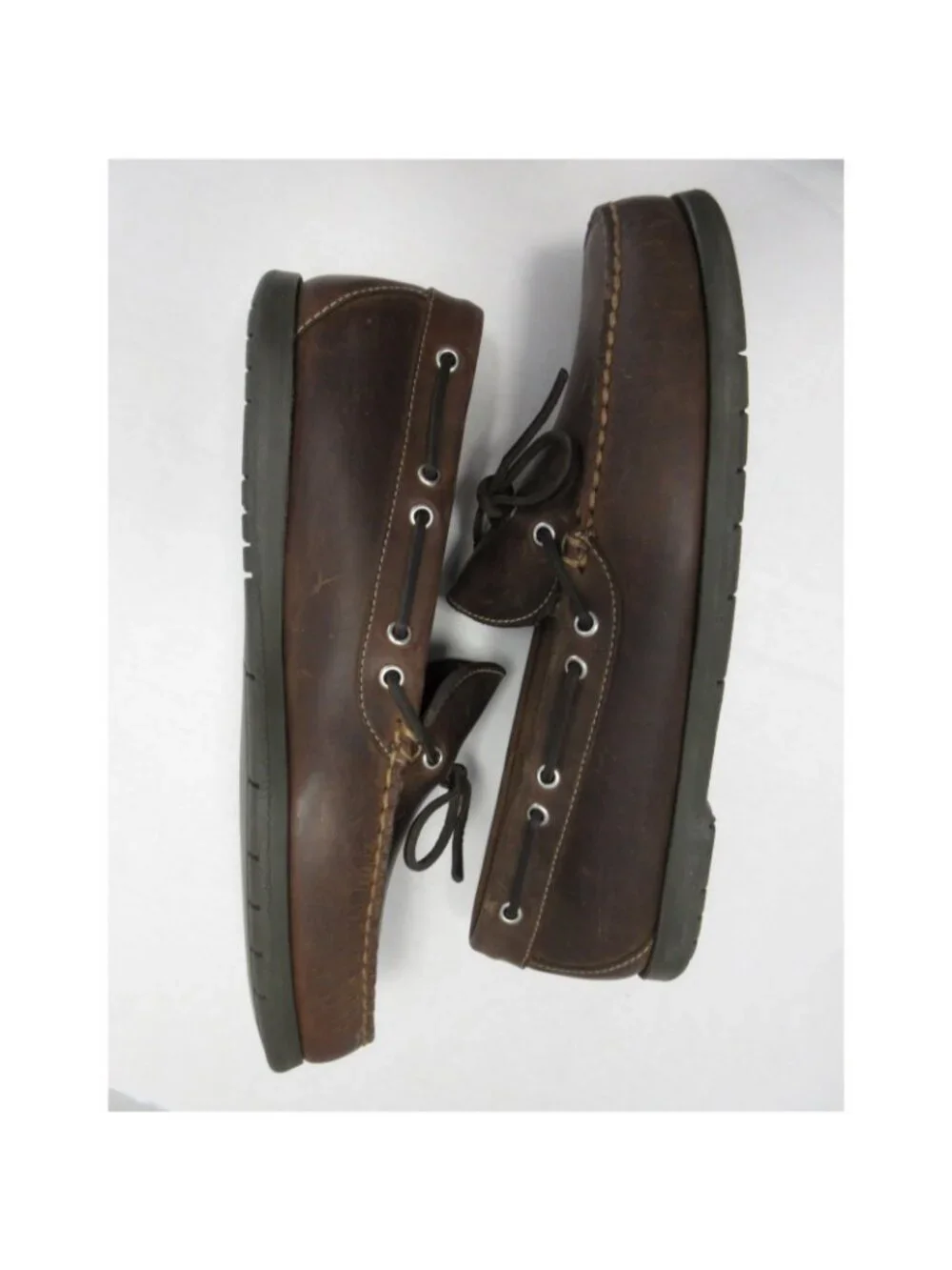 LL Bean Boat Shoes 11.5 D Loafer Leather Camp Moccasin Slip On Moc Toe